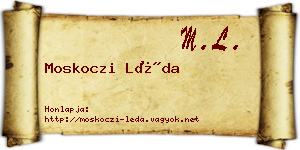 Moskoczi Léda névjegykártya